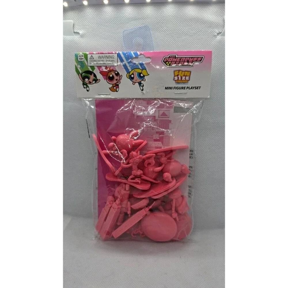 Cartoon Network Powerpuff Girls Fun Size Mini Figure Playset Tonal Pink